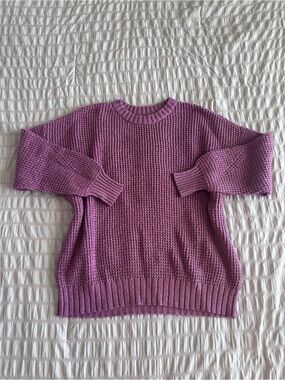 American Eagle Purple Chunky Knit Oversized Sweater (M)